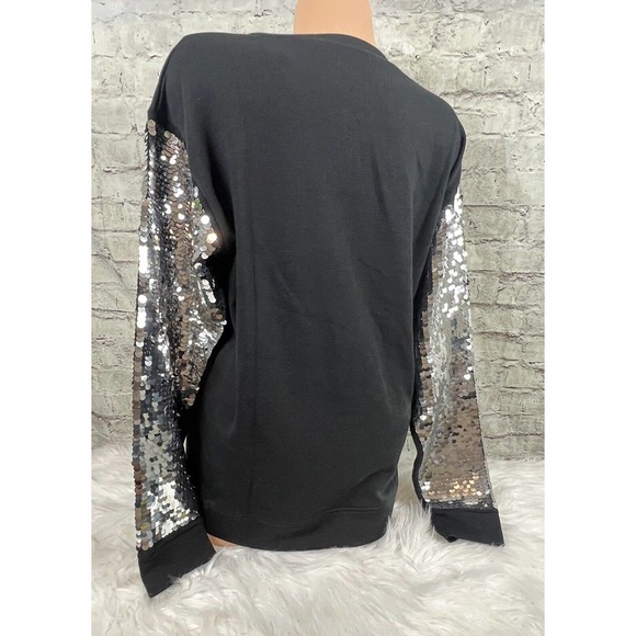 RARE VICTORIA SECRET PINK LIMITED EDITION BLING Sequin Huskers Sweatshirt M $99 - Picture 5 of 10